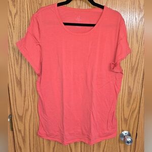 Woolx Size 1x Addie Short Sleeve Crew In Color- Cayenne
